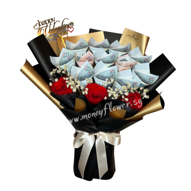 my exquisite love money flower bouquet